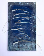 50 x 30 cm, Zweige (Blauregen), Bitumen, Pigment, Acryl auf Leinwand, 2022