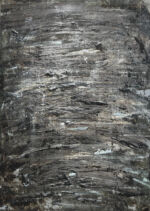 80 x 60 cm, Bitumen, Acryl, Pigment auf Leinwand, 2022